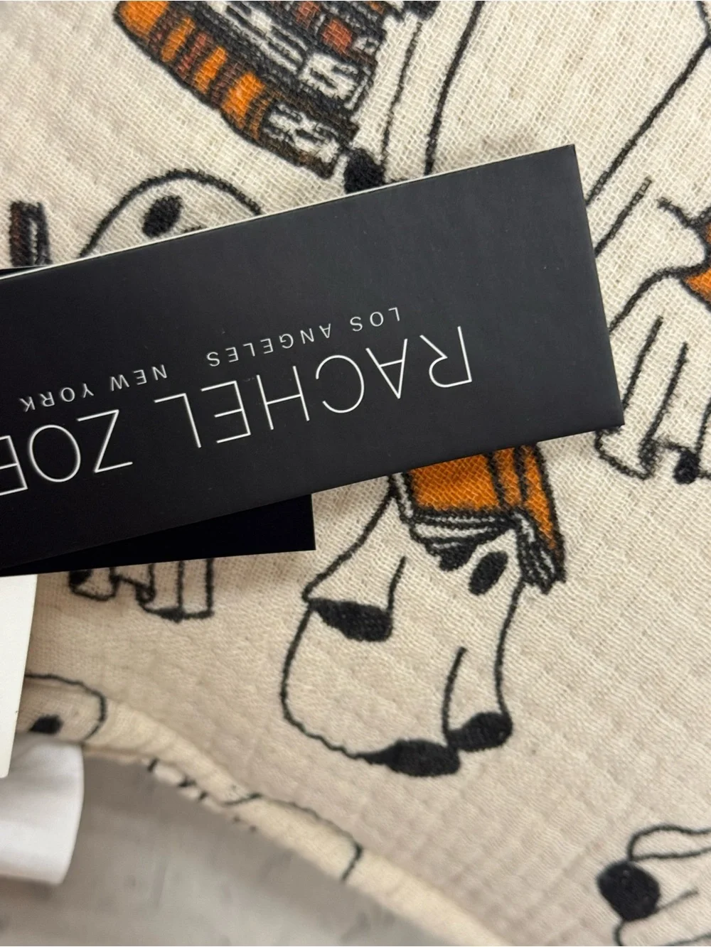 2 Cute Reading Ghost Print Pillows - Cream with Brown & Black Accents